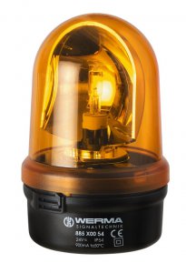 Rotačný zrkadlový maják BM 115-230V AC/DC YE