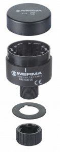 WERMA Svorkovnicový element 12-230V AC/DC BK