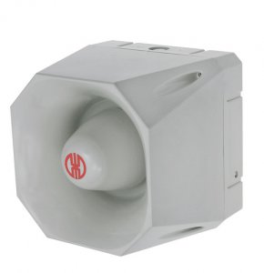 WERMA Viac-tónová akustická siréna WM 42 tónov 18-30V DC GY