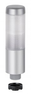 K37 číry postriebrený s M12 konektorom a sirénou EM 12V AC/DC RD/ YE